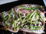 Boga a la pizza en el horno