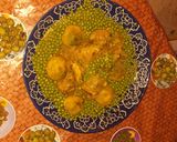 صورة لخطوة 1 من وصفة طبق بلحم الغنمي والجلبانه والقوق