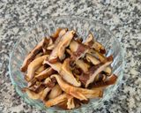 A picture of step 1 of Creamy Rice with Sautéed Beef Tenderloin and Shiitake Mushrooms.