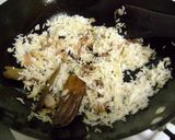 A picture of step 3 of Spinach Biryani.