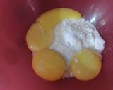 A picture of step 2 of Shahi Creme brulee with Fruity Coconut Crumble bars.