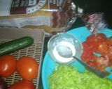 A picture of step 1 of Veg sandwich.