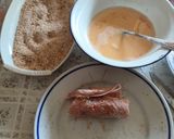 2013. Dupla sajttal sonkával töltött kirántott karaj recept fázis 4 fotója