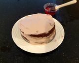 A picture of step 15 of Chocolate Strawberry Cream Layer Cake.