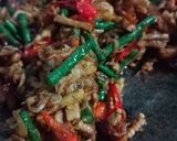 Foto langkah ke 4 dari resep Oseng tempe udang Pape kacang panjang.