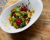 Une image de l'étape 6 de 🍋Salade 🥗 estivale 🍒quinoa 🌶️fève fraîche 🍃épinards.