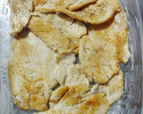 Foto del paso 3 de la receta: Pastel de pollo, jamón y queso al microondas