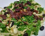 A picture of step 6 of Pasta with rocket, mushrooms and crunchy ham.