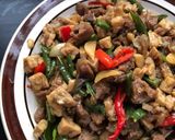 Foto langkah ke 4 dari resep Oseng Daging Tempe dan Kacang Panjang.