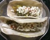 A picture of step 8 of Tacos with peas.