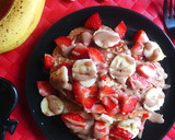 Foto del paso 4 de la receta: Tortitas de avena y plátano con fresas y crema de avellanas