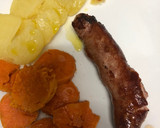 Foto del paso 3 de la receta: Boniatos y patatas al horno con longaniza