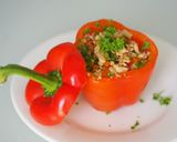 รูปขั้นตอนการทำที่ 3 ของ พริกหวานตุ๋นทรงเครื่อง (สูตรไมโครเวฟ)