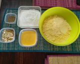 A picture of step 1 of Besan ladoo.
