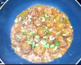 A picture of step 5 of Veg dry Manchurian.