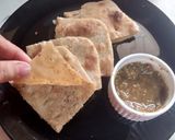 A picture of step 6 of Qeema paratha.