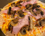 Foto del paso 3 de la receta: Tortipizza funghi: champiñón jamón y queso
