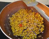 A picture of step 1 of Dry Chana Masala.