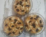 Foto langkah ke 3 dari resep Puding roti tawar tabur kismis dan almond #kamismanis.