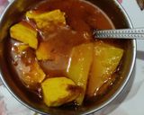 A picture of step 4 of Aalu paneer.
