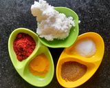 A picture of step 1 of Arrowroot mix thalipeeth with white butter.