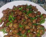 A picture of step 4 of Soya chilli Manchurian.