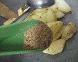 A picture of step 4 of Jeera aloo dry sabzi without tomato.