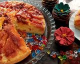 عکس مرحله 1 از دستور 🥮کیک آپساید داون هلو🍑کاراملی
