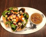 Tortilla Greens Chickpeas Salad Bowl with Refried Bean Dates dressing recipe step 4 photo