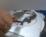 A picture of step 8 of Oreo Chocolate marble cake.