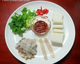 Hình bước làm 1 của món Canh Mực 오징어무 국