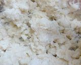 A picture of step 1 of Paneer kofta in white gravy.