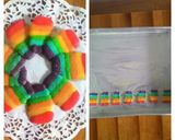Foto langkah ke 5 dari resep Lidah Kucing Keju Rainbow Ngeju Banget (cookies).