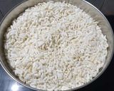 A picture of step 1 of Murmura ladoo.