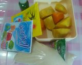 Foto langkah ke 1 dari resep Puding ubi rasa melon.