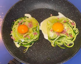 Foto del paso 3 de la receta: NIDOS DE CALABACÍN CORONADOS CON HUEVO 🍳