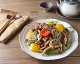 辣炒蕈菇蓮藕的食譜步驟10照片
