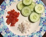 A picture of step 1 of Healthy Cucumber Bites.