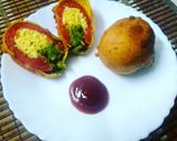 A picture of step 8 of Stuffed Tomato Pakoda.