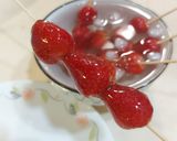 A picture of step 3 of Strawberry Candied Skewers (Ichigo Ame).