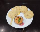 A picture of step 9 of Rava Idli with Tomato Chutney.