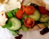 A picture of step 4 of My Quick Tasty Chicken on pitta bread, so good 😁.