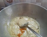 A picture of step 5 of Banana flowers dip in mustard seeds.