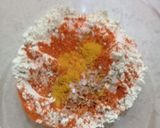 A picture of step 1 of Sookhy (dry) Baisan ky pakoray.