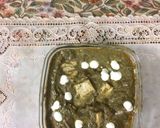 A picture of step 4 of Palak with tofu paneer.