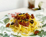 Foto del paso 3 de la receta: Espaguetis rápidos con aceite, tomate seco y anchoas