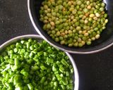 A picture of step 1 of Tuver beans in Hydrabadi gravy.