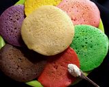 Foto langkah ke 4 dari resep Pancake Pelangi.