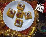 A picture of step 5 of Kesar Kopra Paak (Janmashtami Special).