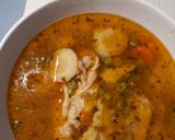 Zöldborsó leves csirkeszárnnyal recept fázis 9 fotója